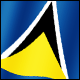 3D Saint Lucia Flag
