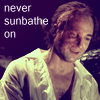 Never sunbathe without sunscreen