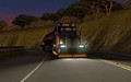 Semi-truck at night