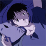 Shinji lying awake