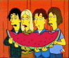 Sonic Youth eat a watermelon