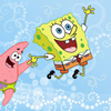 SpongeBob and Patrick happy